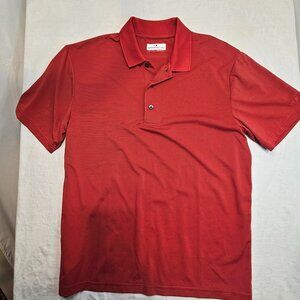 Mens Grand Slam performance golf shirt  Red with Black stripes Size M